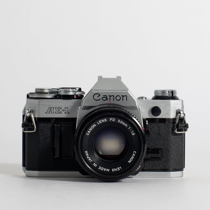 Canon AE-1 with 50mm FD f/1.8, body 3245757, recent CLA!