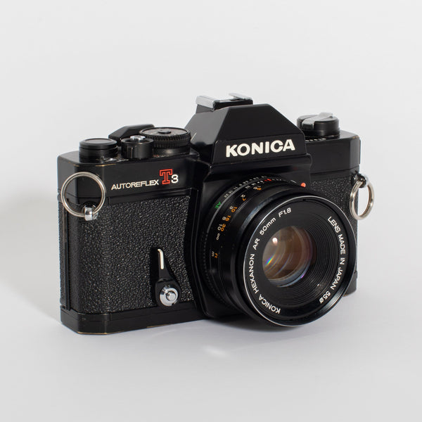 Konica Autoreflex T3 with 50mm f/1.8 and 135mm f/3.2 KIT – Film