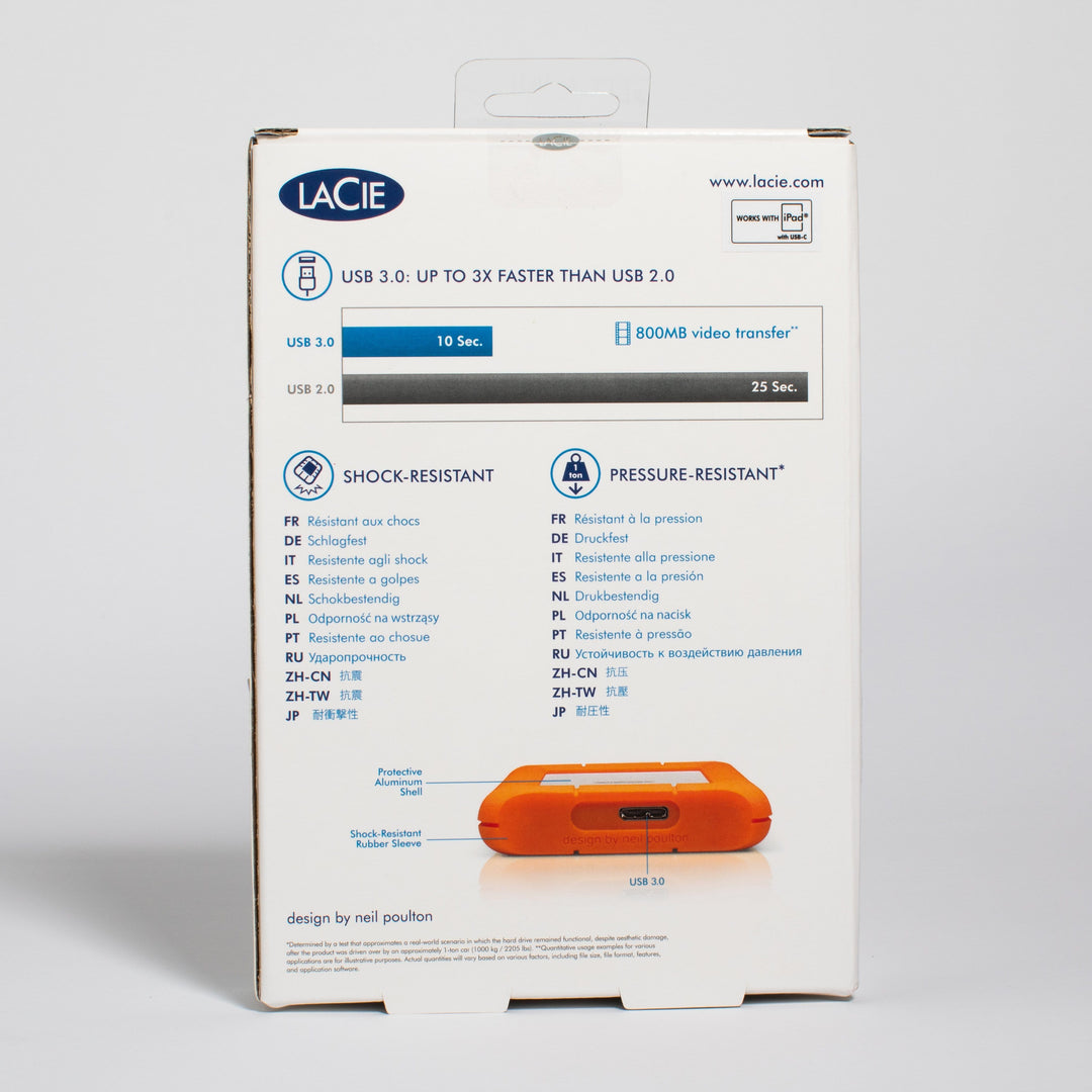 LaCie 2TB Rugged Mini USB 3.0 External Hard Drive
