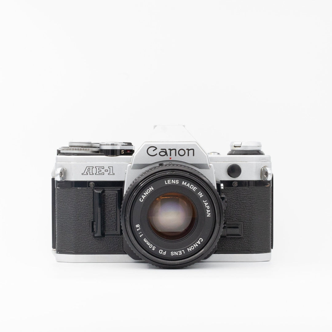 Canon AE-1 35mm SLR film camera — classic beginner camera