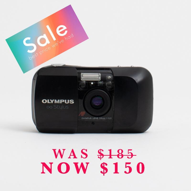 Olympus Stylus Infinity — compact 35mm point-and-shoot film camera, Contax T2 alternative
