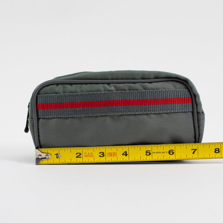 Vintage Gray with Red Stripe Pouch