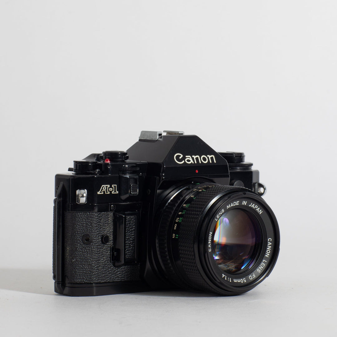 Canon A-1 with 50mm f/1.4 FD Lens, body serial 1451632, recent CLA