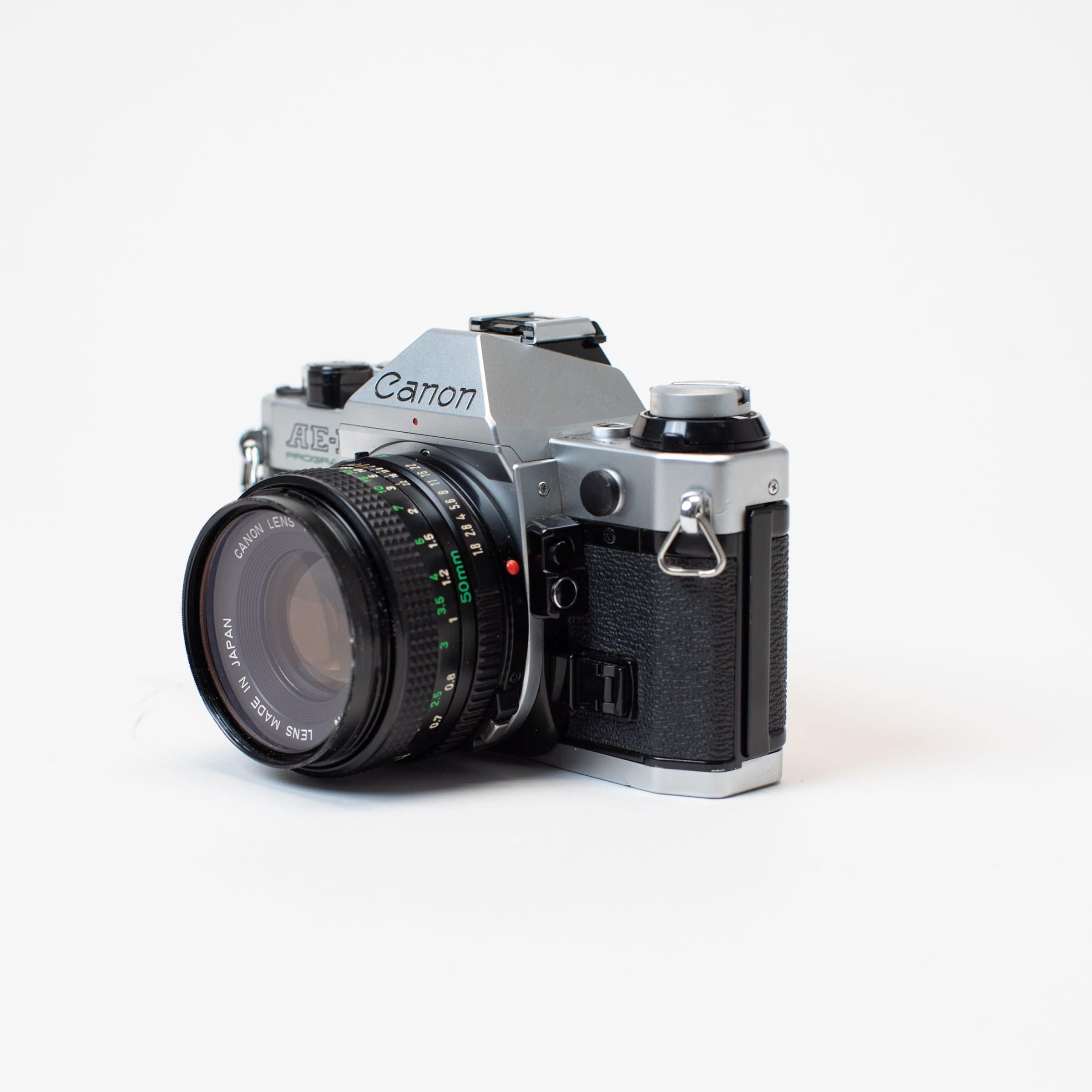 Canon AE-1 Program with 50mm f/1.8 FD Lens no. 1561066 – Film