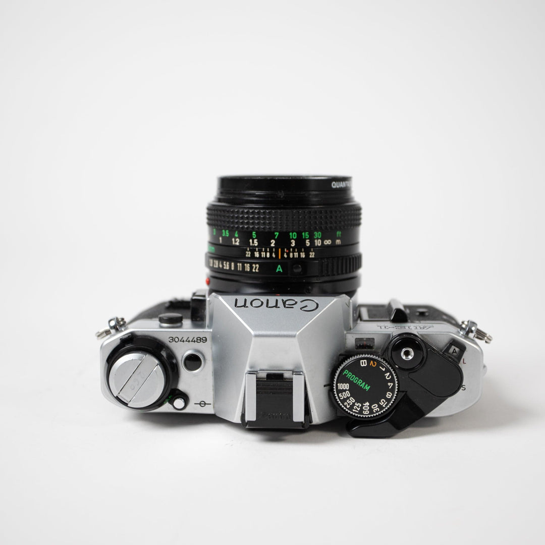 Canon AE-1 Program with 50mm f/1.8 FD Lens, body no. 3044489