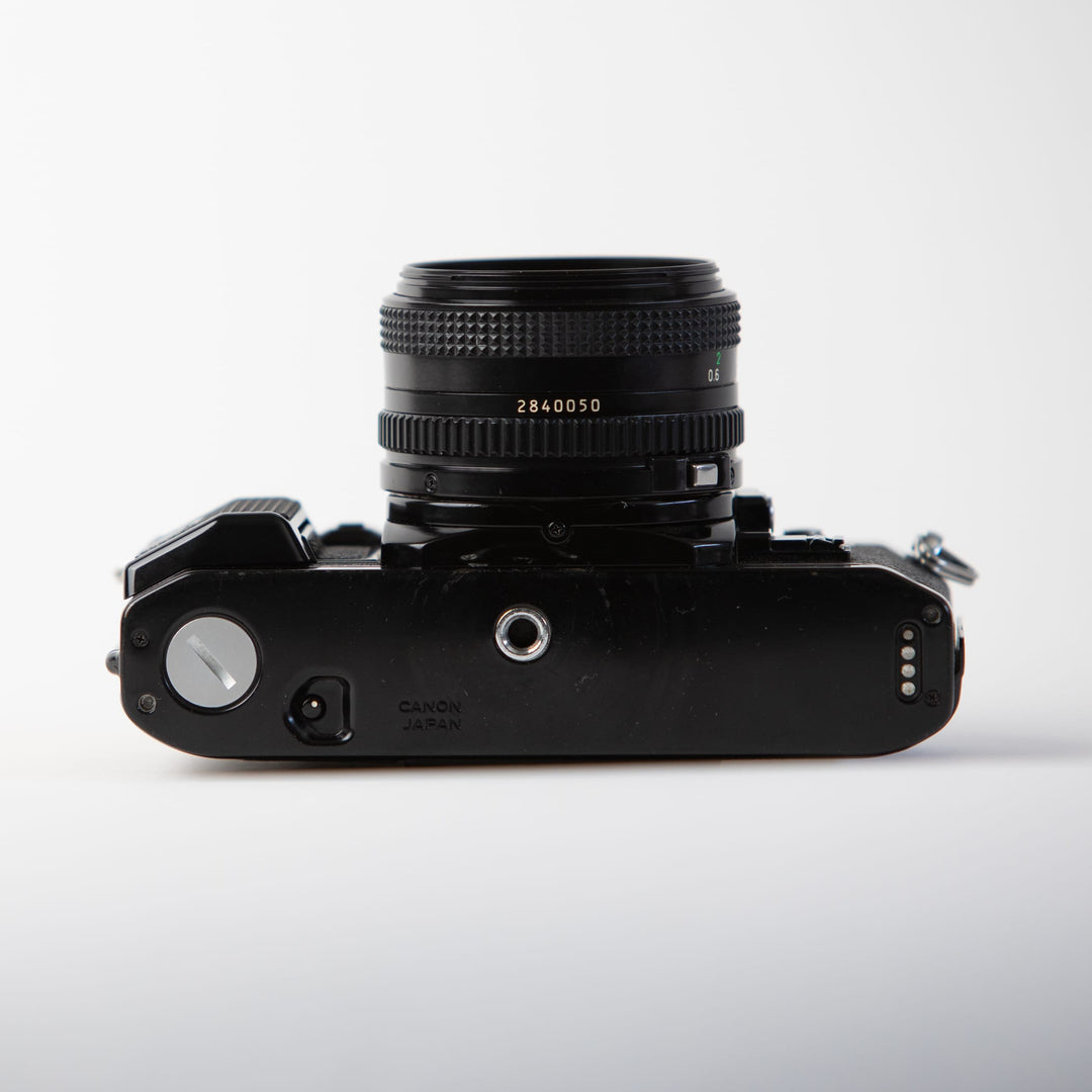 Canon A-1 with 50mm f/1.8 FD Lens, black finish