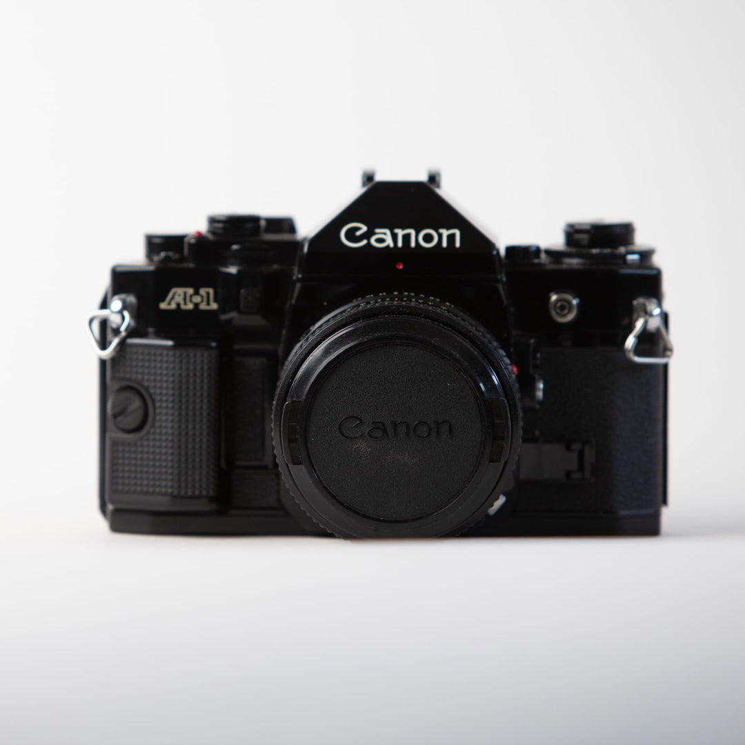 Canon A-1 with 50mm f/1.8 FD Lens, black finish