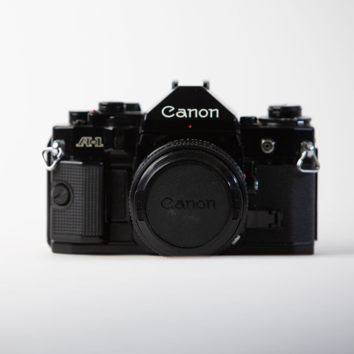 Canon A-1 with 50mm f/1.8 FD Lens, black finish