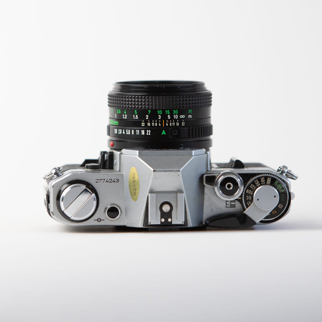 Canon AE-1 with 50mm FD f/1.8, body 2774243