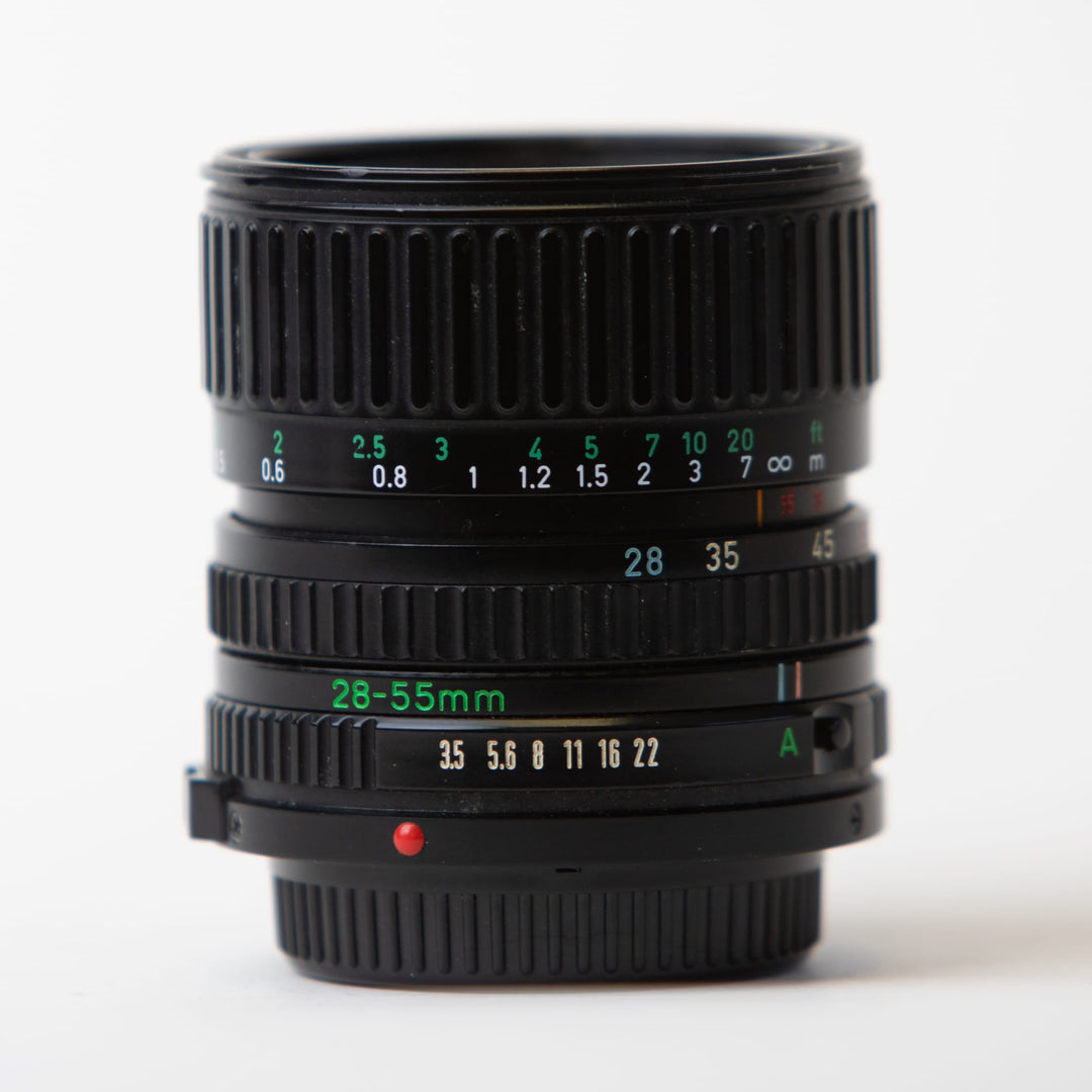 Canon FD 28-55mm lens, f/3.5-4.5
