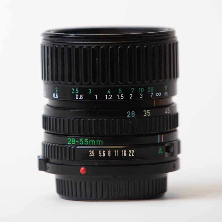 Canon FD 28-55mm lens, f/3.5-4.5