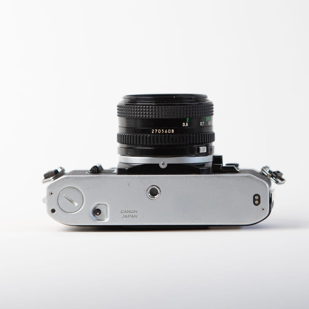 Canon AE-1 with 50mm FD f/1.8, body 3825679