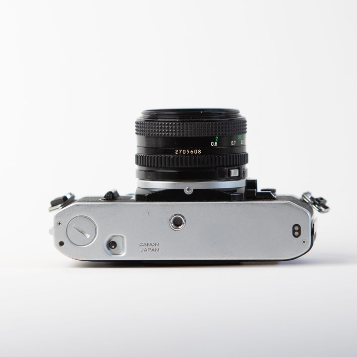Canon AE-1 with 50mm FD f/1.8, body 3825679