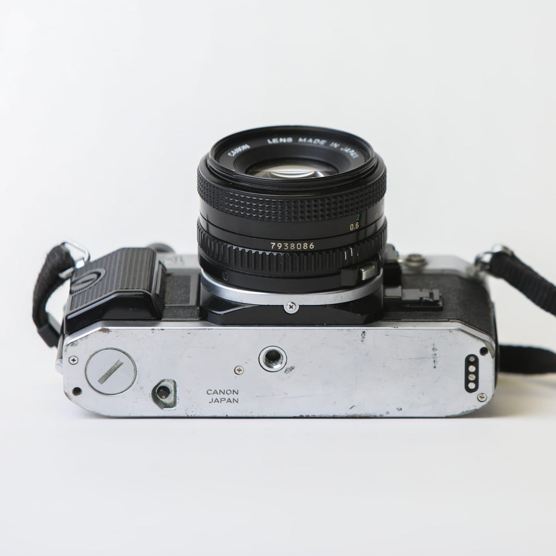 Canon AE-1 Program with 50mm f/1.8 FD Lens, body no. 4666529
