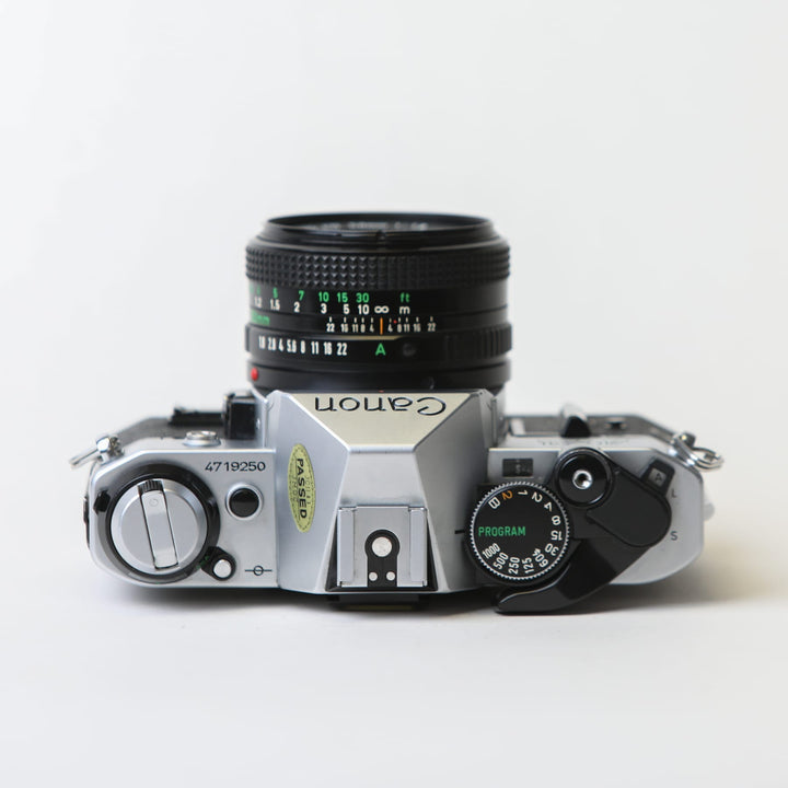 Canon AE-1 Program with 50mm f/1.8 FD Lens, CLA'd 2026
