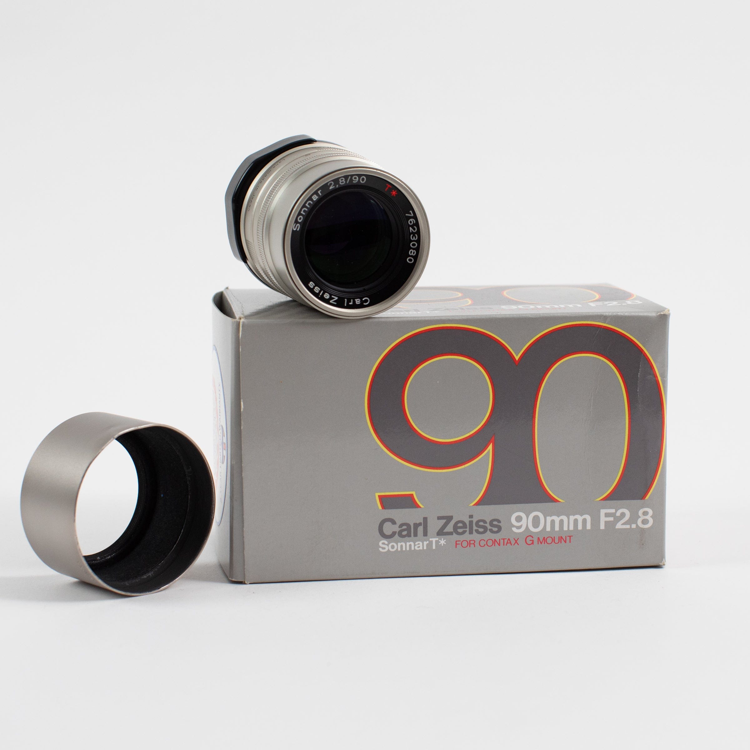 箱付 CarlZeiss Gマウント Sonnar T* 90mm F2.8 Carl Zeiss 90mm Sonnar f/2.8 T* Lens for Contax G Cameras in