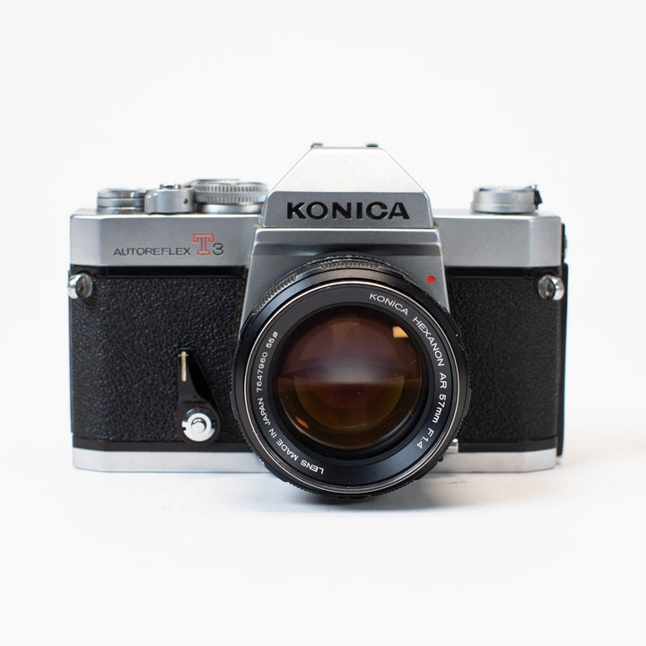 Konica Autoreflex T3 with 57mm f/1.4 Hexanon