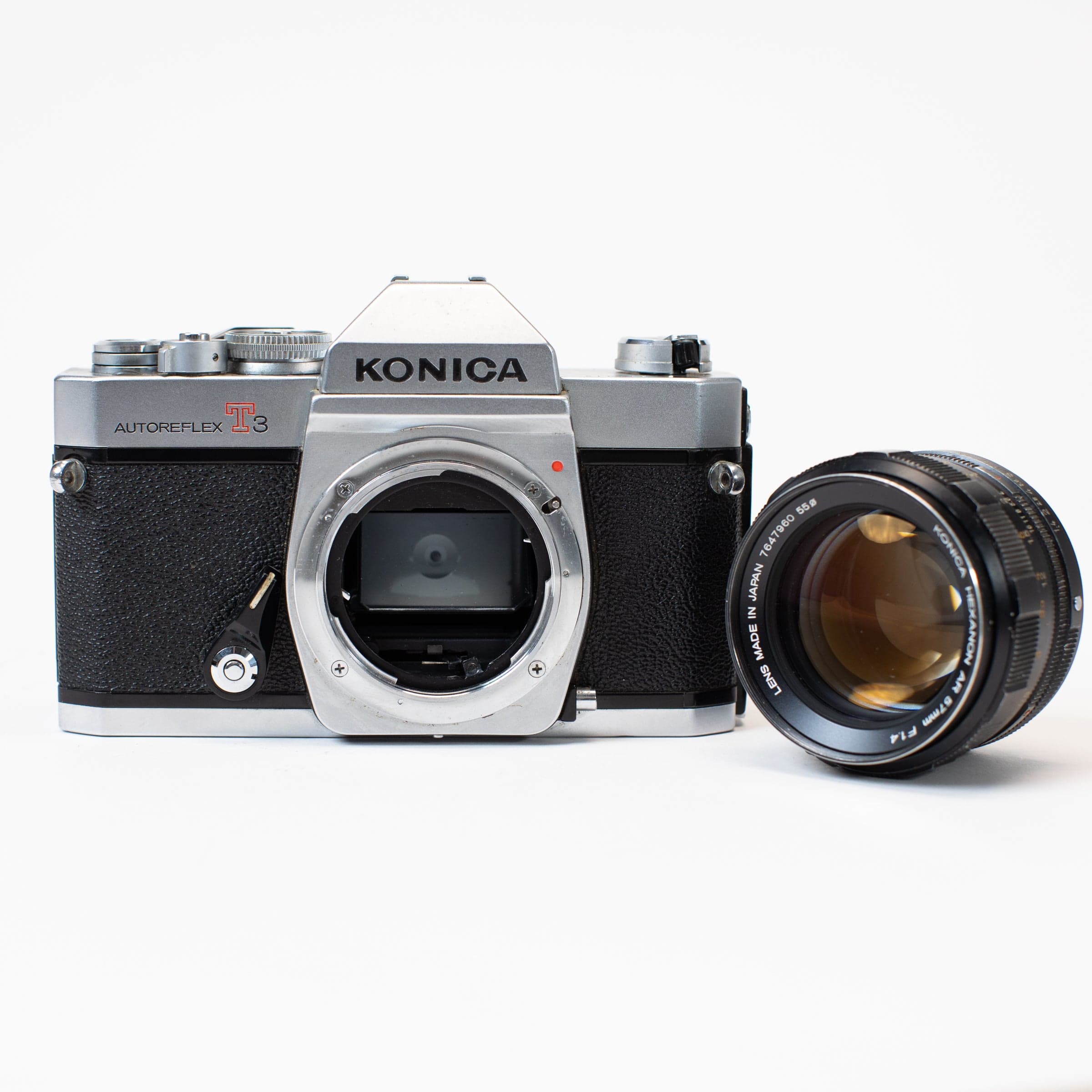Konica Autoreflex T3 with 57mm f/1.4 Hexanon – Film Supply Club