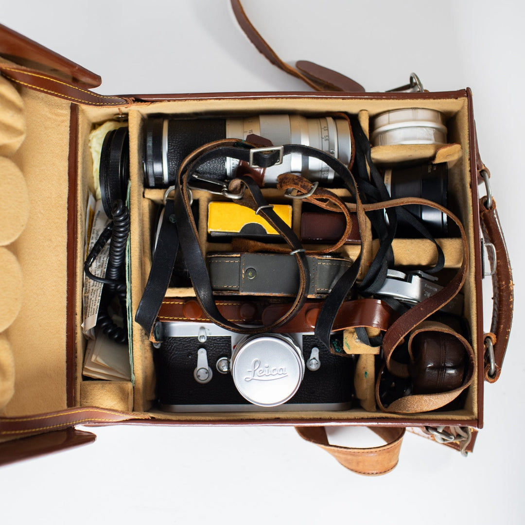 Leica M3 kit with 50mm Summicron, 135mm Hektor, accessories