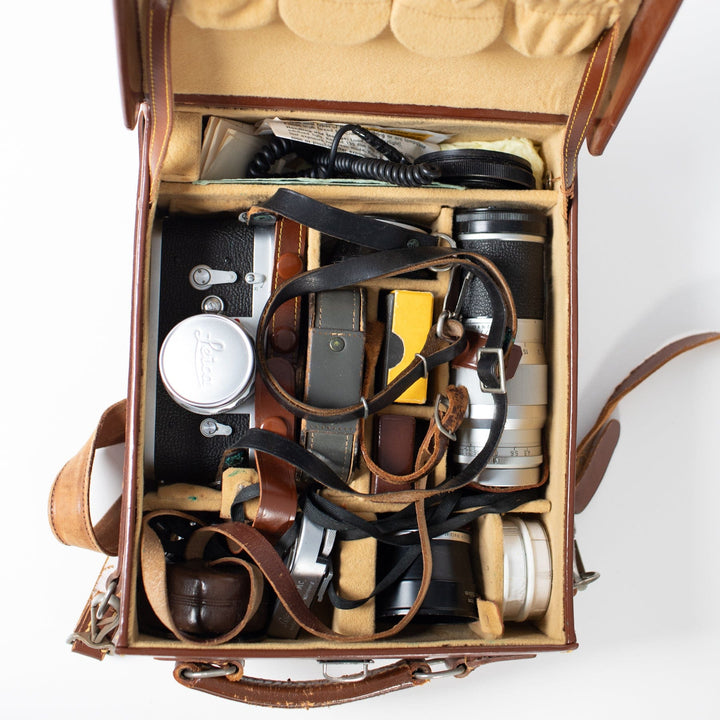 Leica M3 kit with 50mm Summicron, 135mm Hektor, accessories