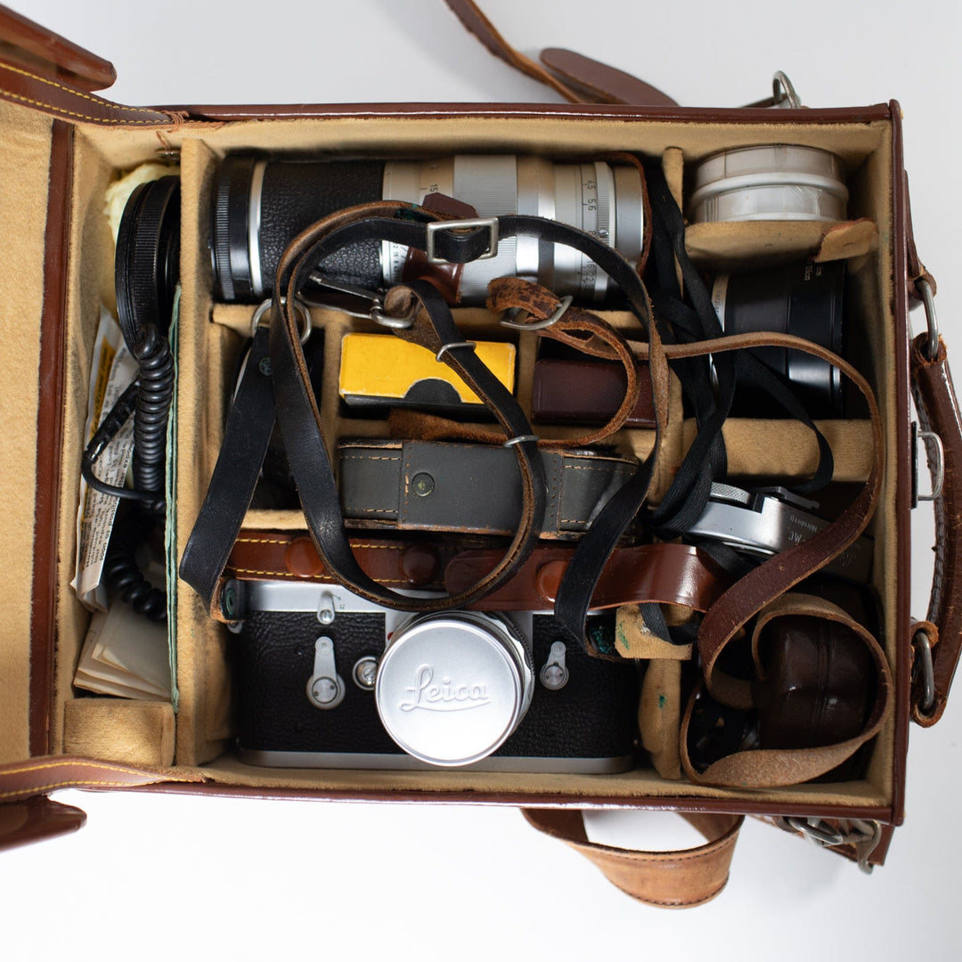 Leica M3 kit with 50mm Summicron, 135mm Hektor, accessories