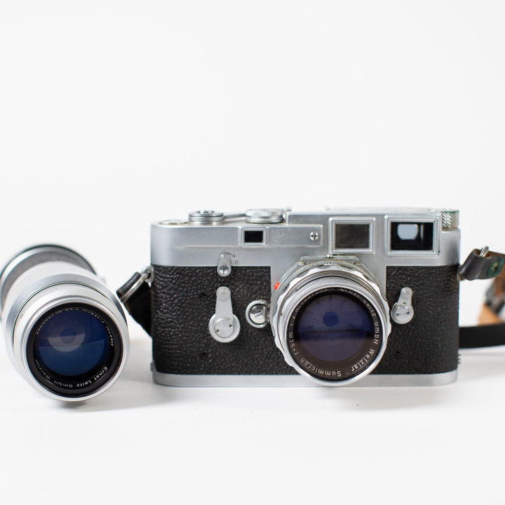 Leica M3 kit with 50mm Summicron, 135mm Hektor, accessories