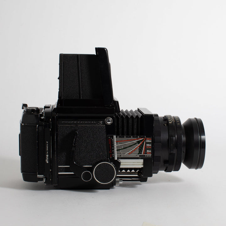Mamiya RB67 Pro S with two lenses (90mm and 150mm)