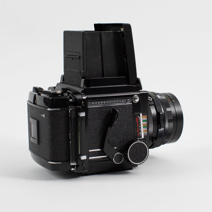 Mamiya RB67 Pro S with three lenses (65mm, 90mm and 127mm)