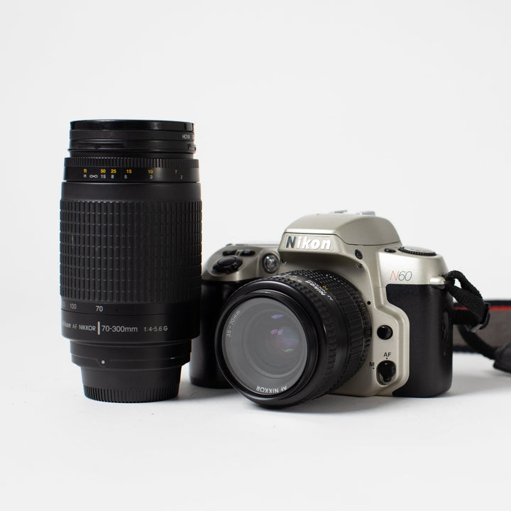 Nikon N60 kit w/ 35-70mm and 70-300mm zoom lenses