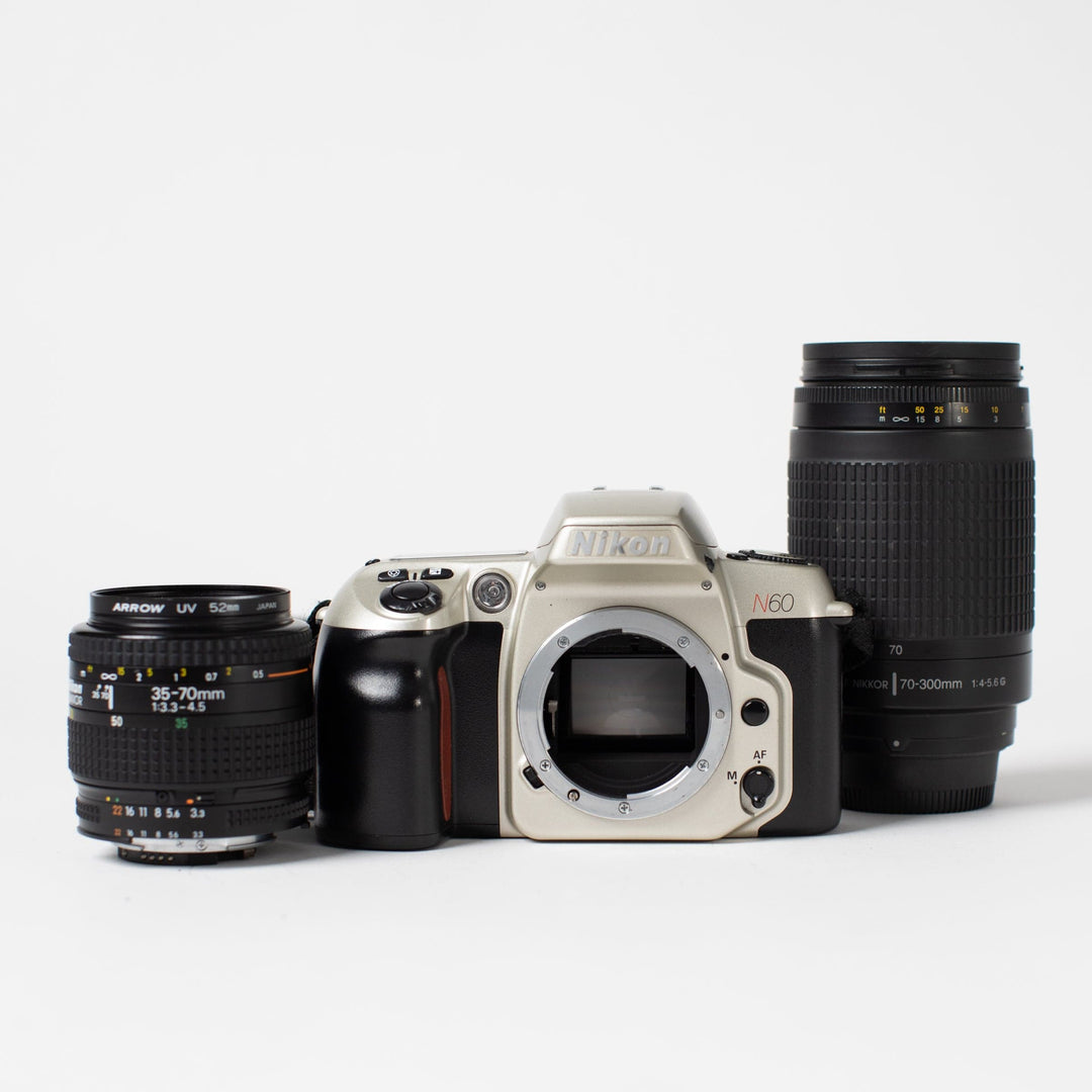 Nikon N60 kit w/ 35-70mm and 70-300mm zoom lenses