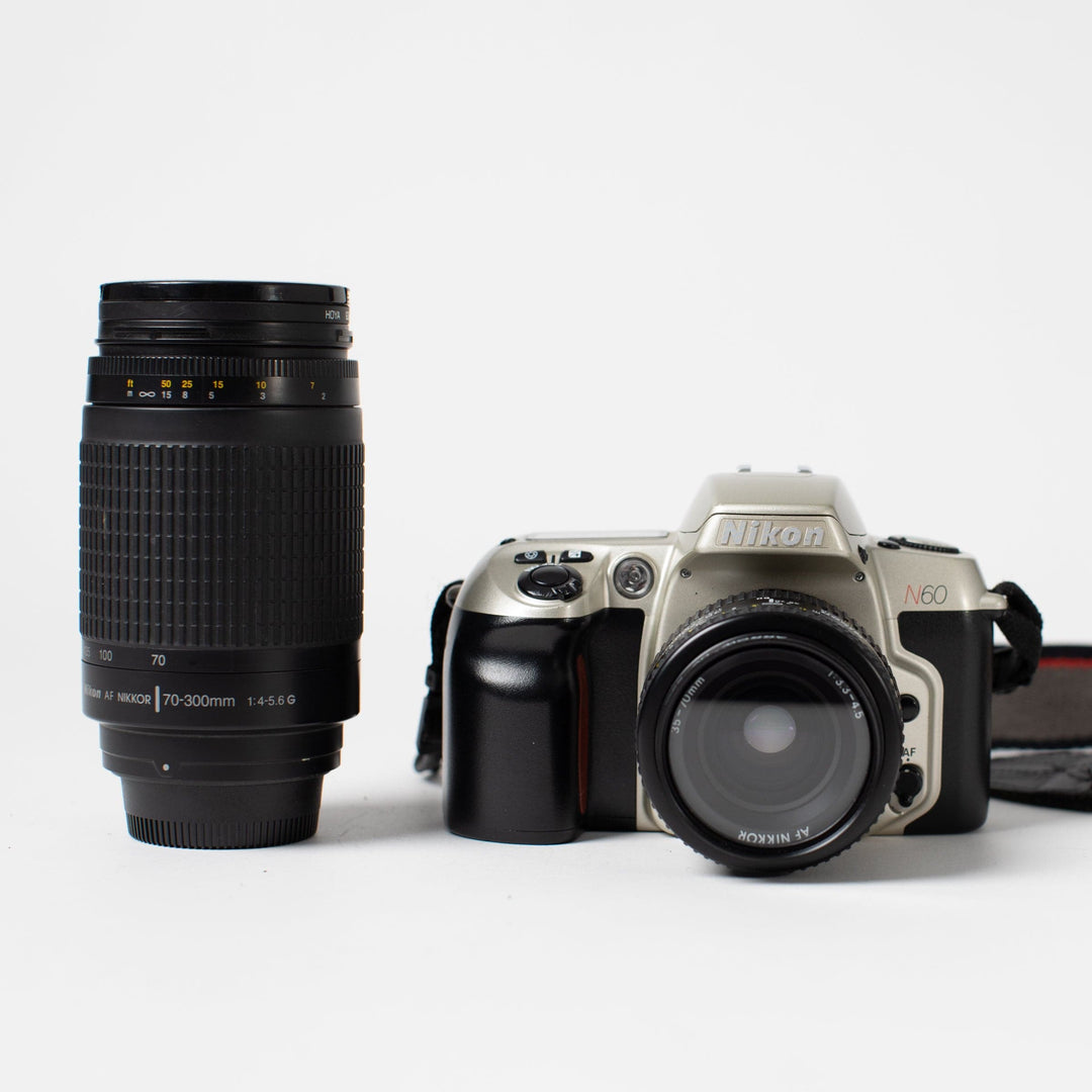 Nikon N60 kit w/ 35-70mm and 70-300mm zoom lenses