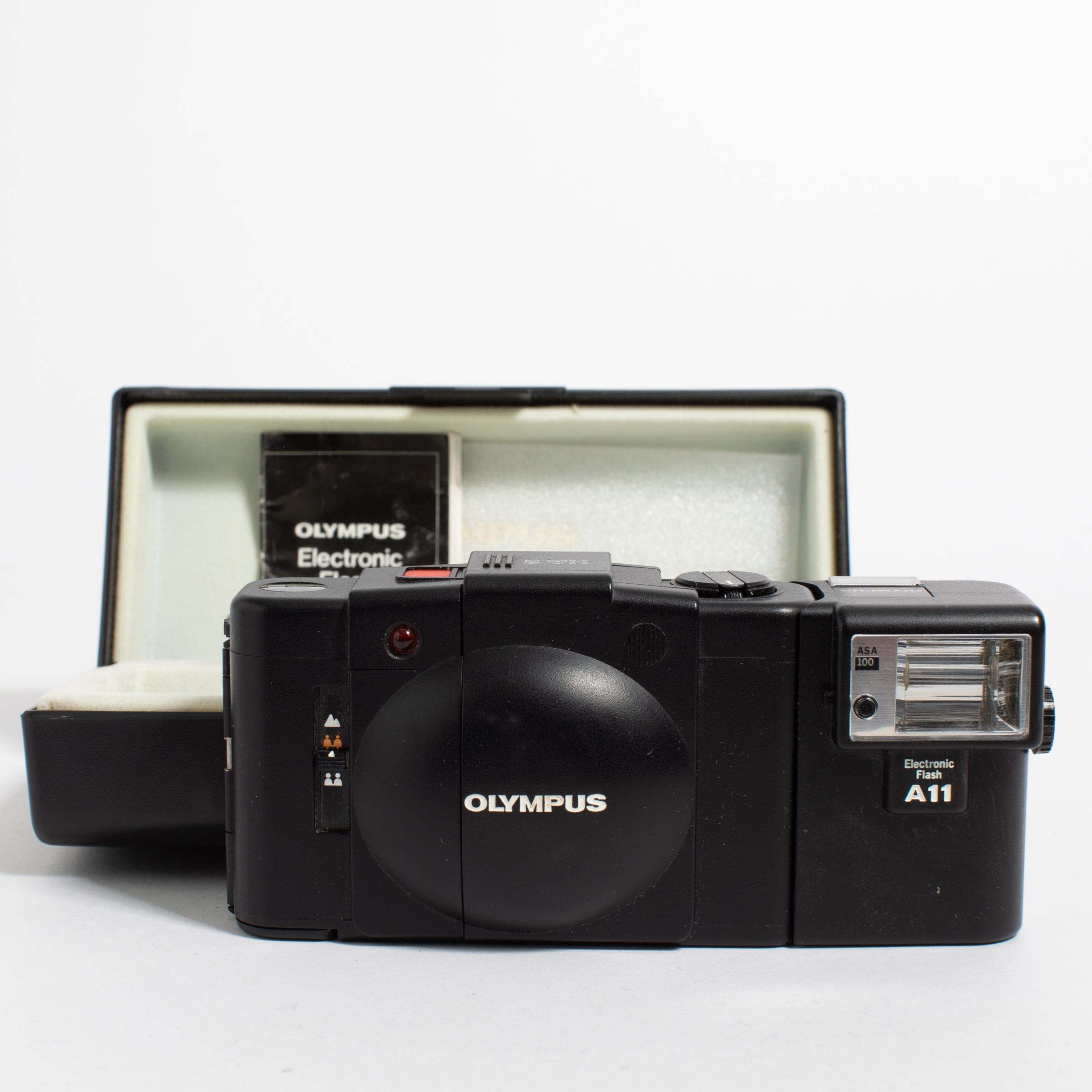 Olympus XA2 with A11 Flash with hard shell case – Film Supply Club