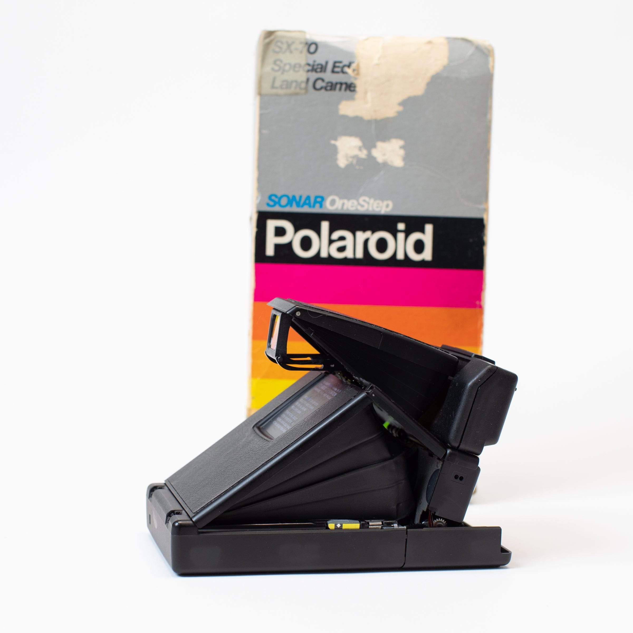 Polaroid SX-70 Sonar (Black) with original packaging – Film Supply