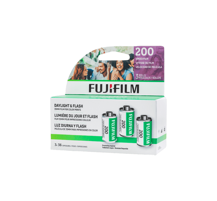 Fujifilm 200, 35mm, 36 Exp. Color Film (Three Roll Pack)