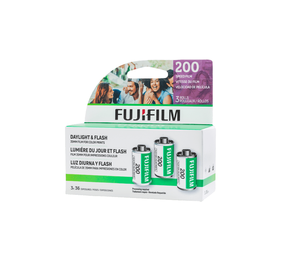 Fujifilm 200, 35mm, 36 Exp. Color Film (Three Roll Pack) – Film