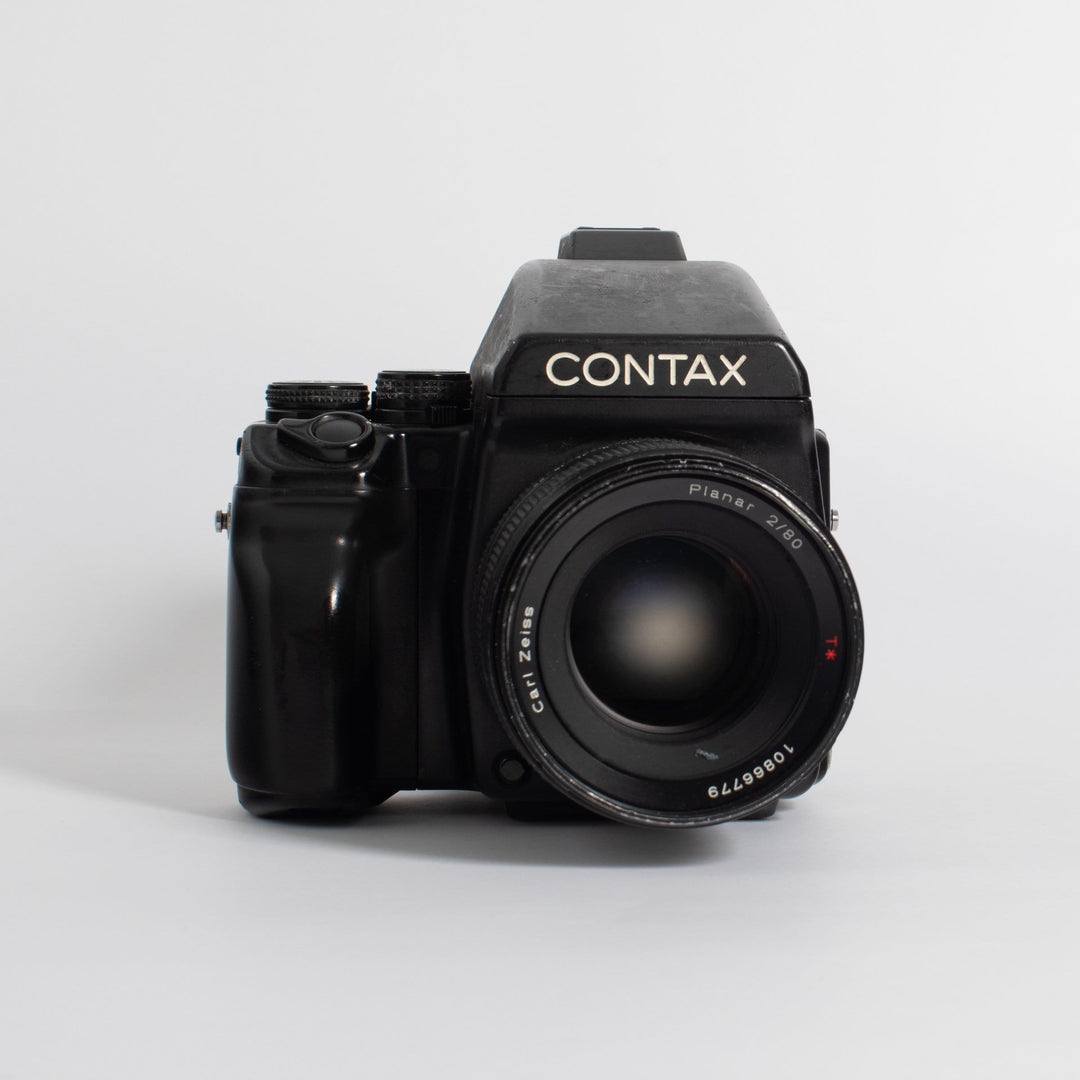Contax 645 with 80mm Carl Zeiss Planar f/2 and Polaroid Film Back