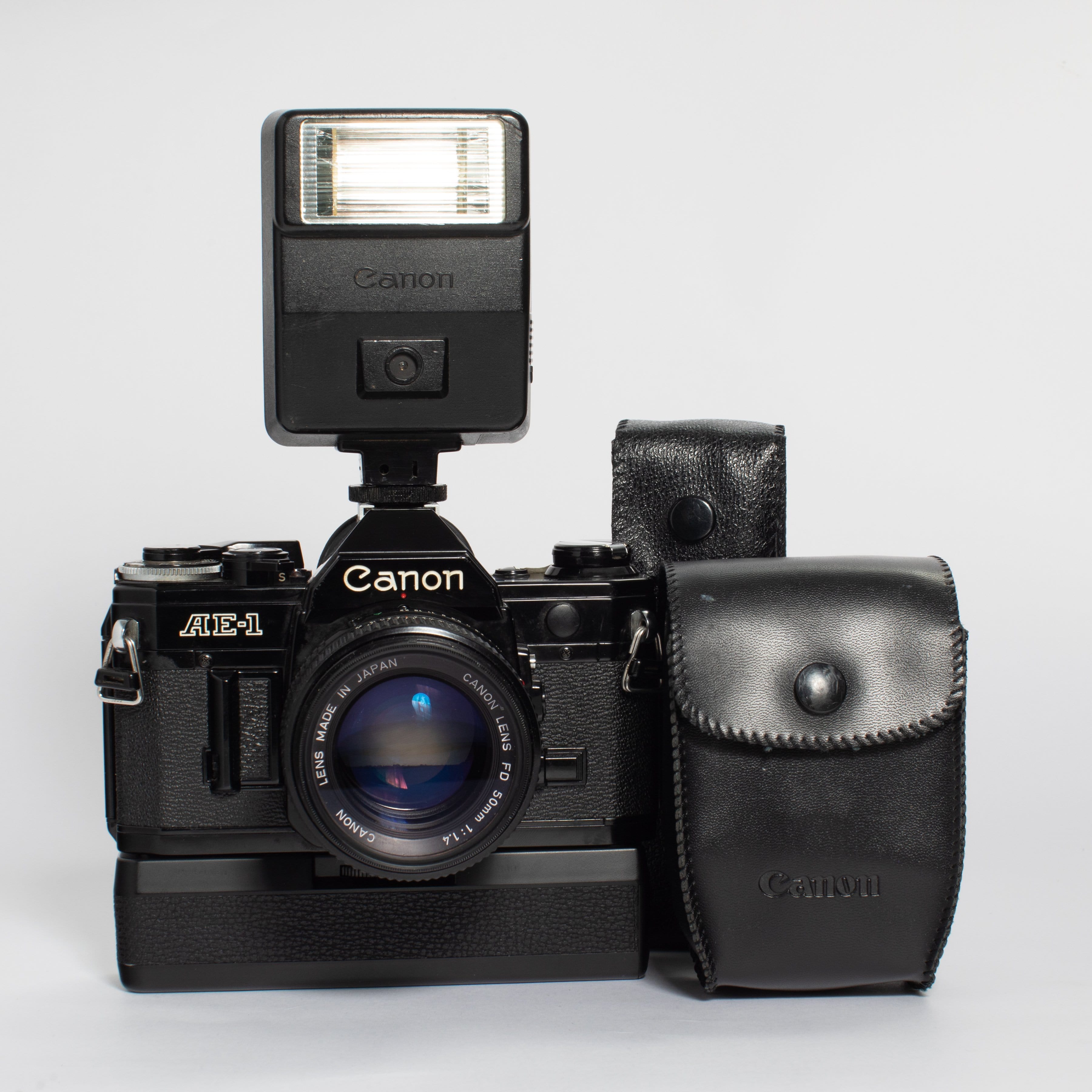 Canon AE-1 50mm FD f/1.4 w/ Power Winder and Flash – Film Supply Club