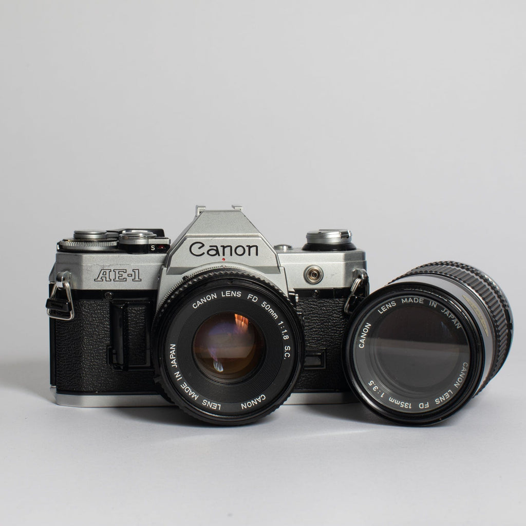 Canon AE-1 w/ 50mm FD f/1.8 & 135mm FD f/3.5 Lens