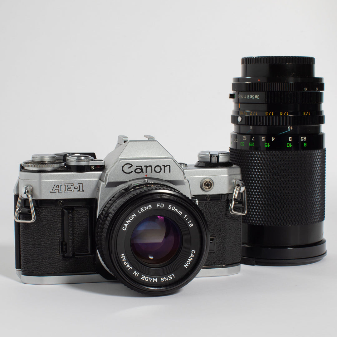 Canon AE-1 50mm FD f/1.8 & 35-200mm f/3.8-5.3 Lens