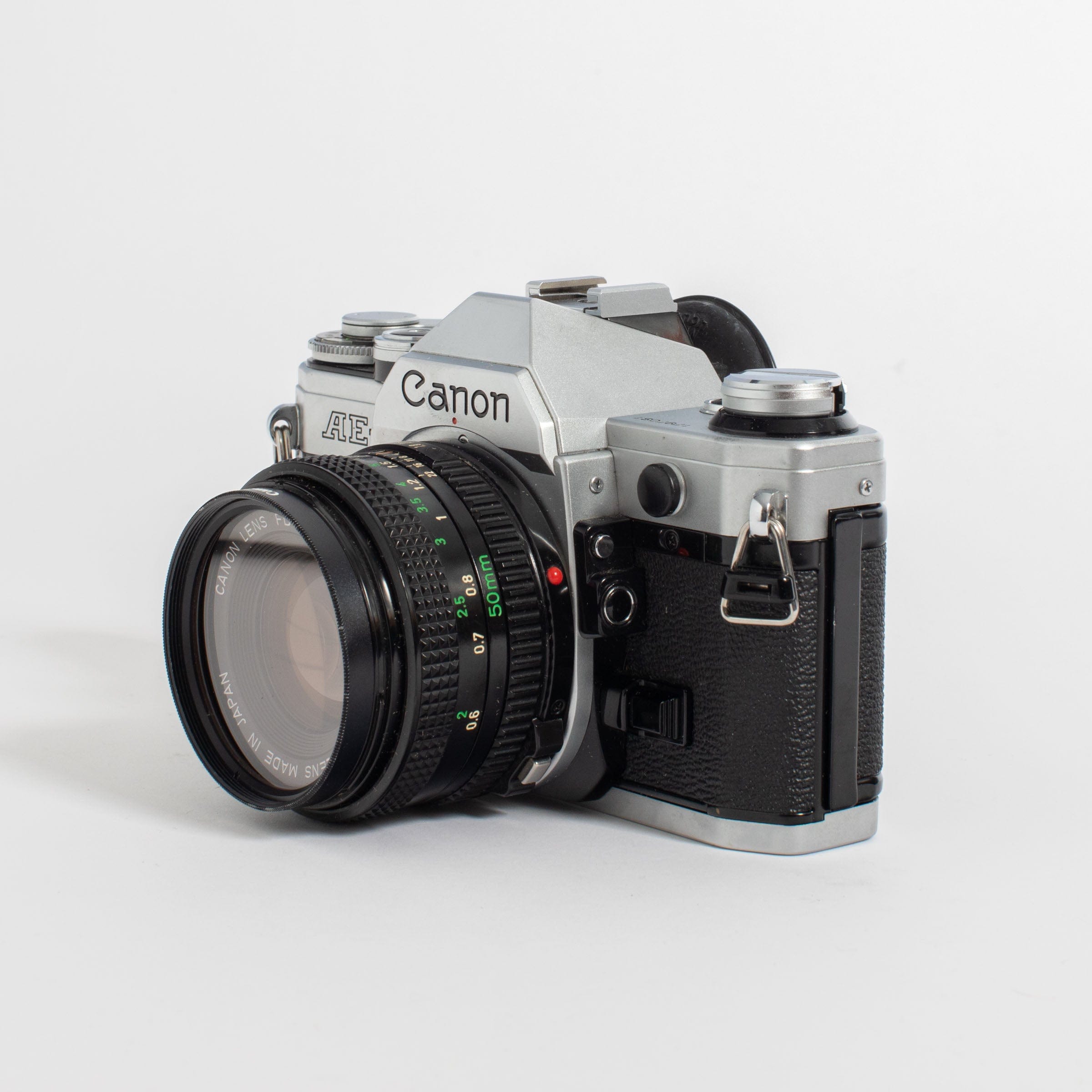 Canon AE-1 with 50mm FD f/1.8 Lens and Canon FD 100-200mm f/5.6