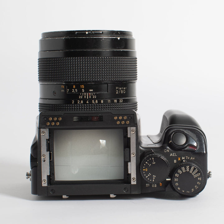 Contax 645 with 80mm Carl Zeiss Planar f/2 and Brightened View Finder