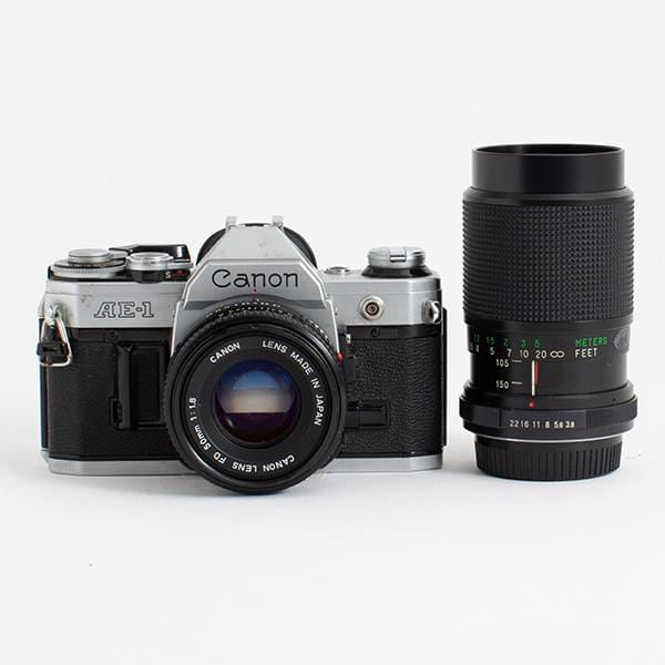 Canon AE-1 with 50mm F1.4 and 80-200mm Lenses