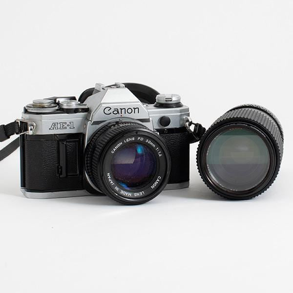 Canon AE-1 with 50mm F1.4 and 80-200mm Lenses