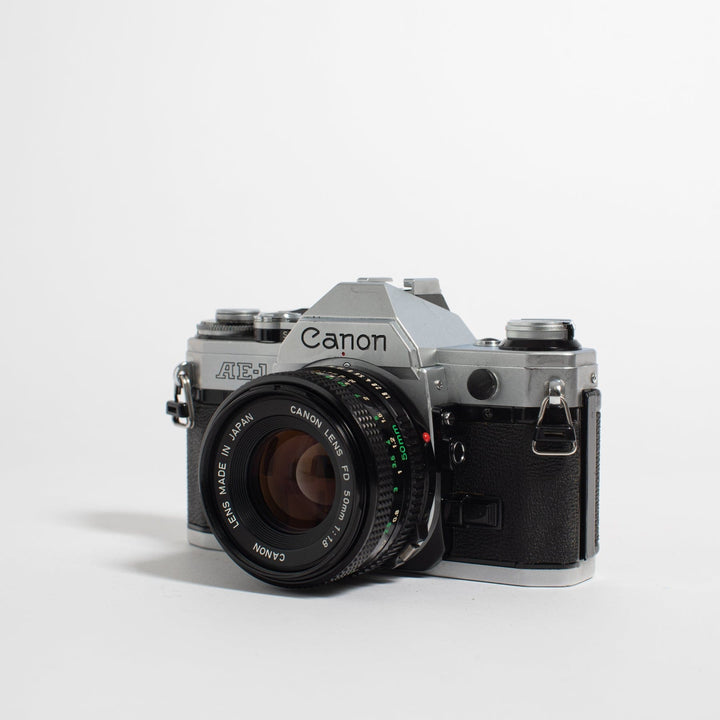 Canon AE-1 w/ 50mm FD f/1.8 body no. 4849142 -- fresh CLA