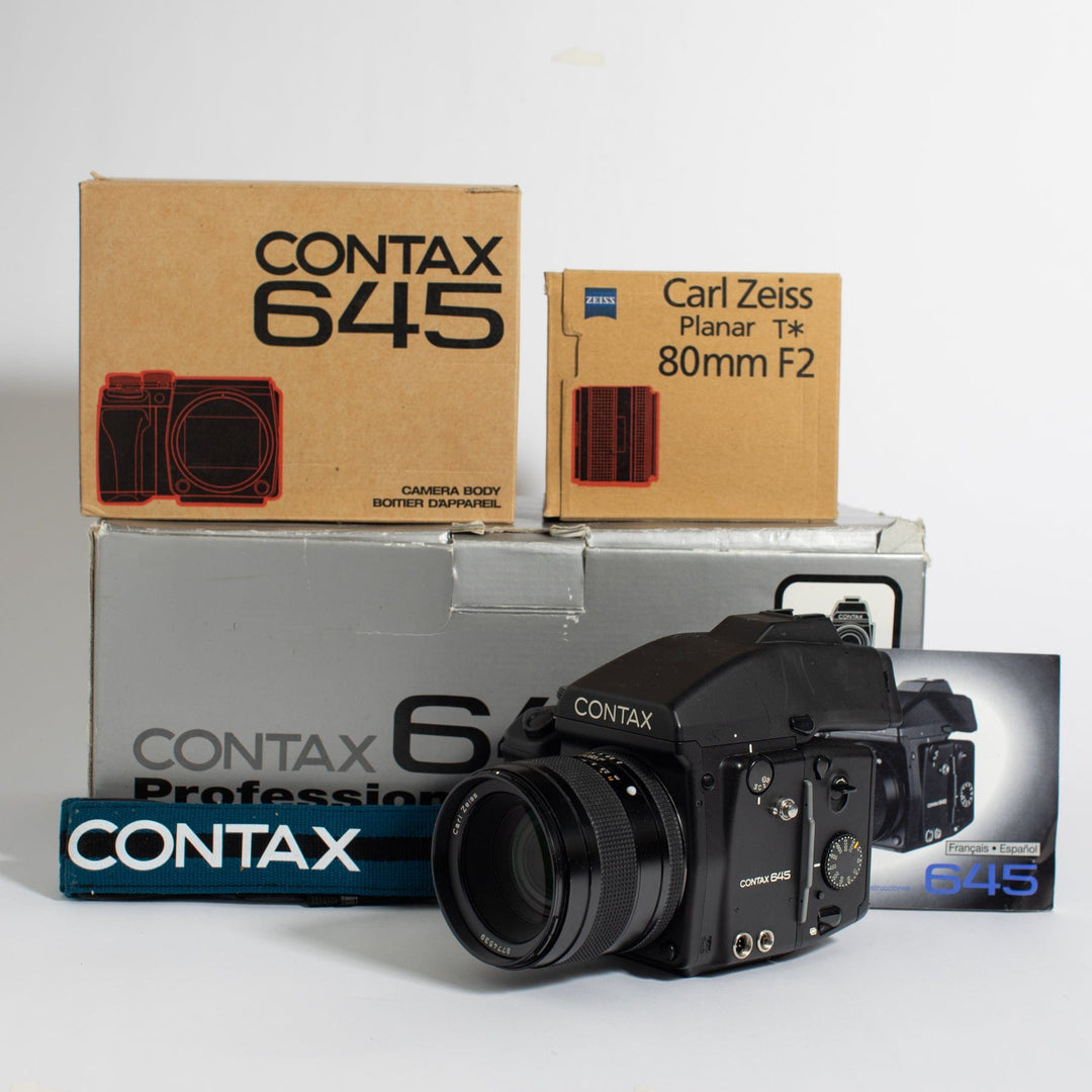 Contax 645 with 80mm Carl Zeiss Planar f/2 and Original Boxes