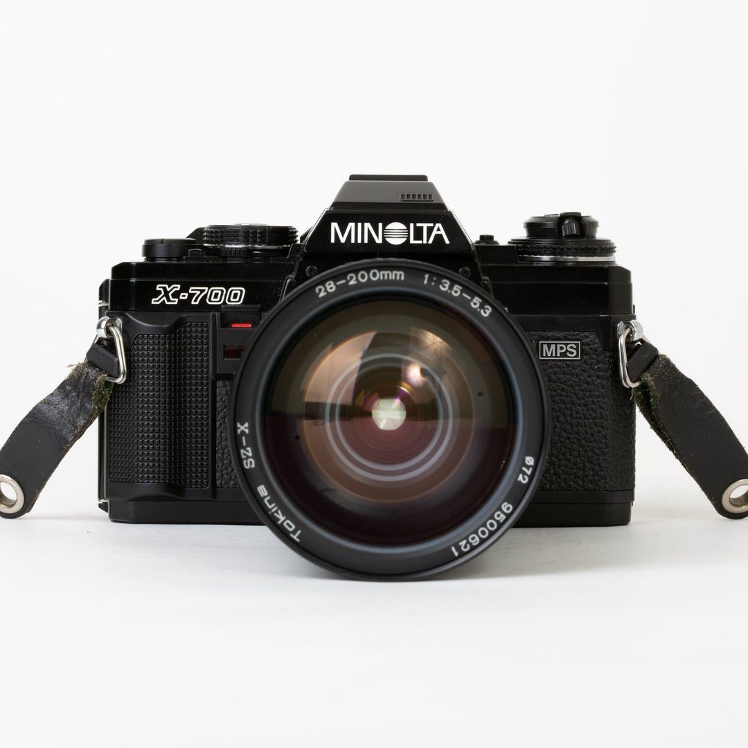 Minolta X-700 MPS with  a 50mm f/1.4 and 28-200mm f/3.5-5.3 Lenses