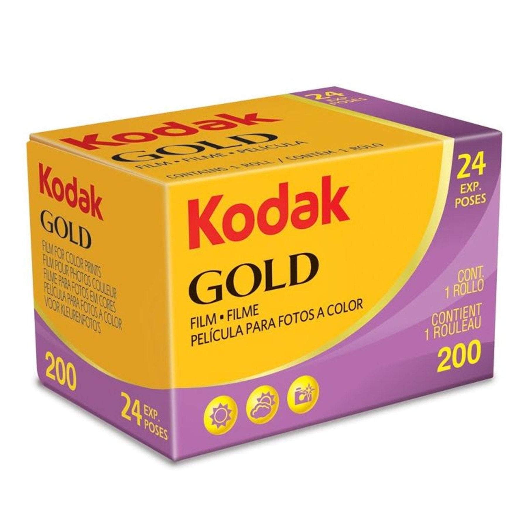 Kodak Gold 200, 35mm, 24 Exposures, Color Film (Single Roll 