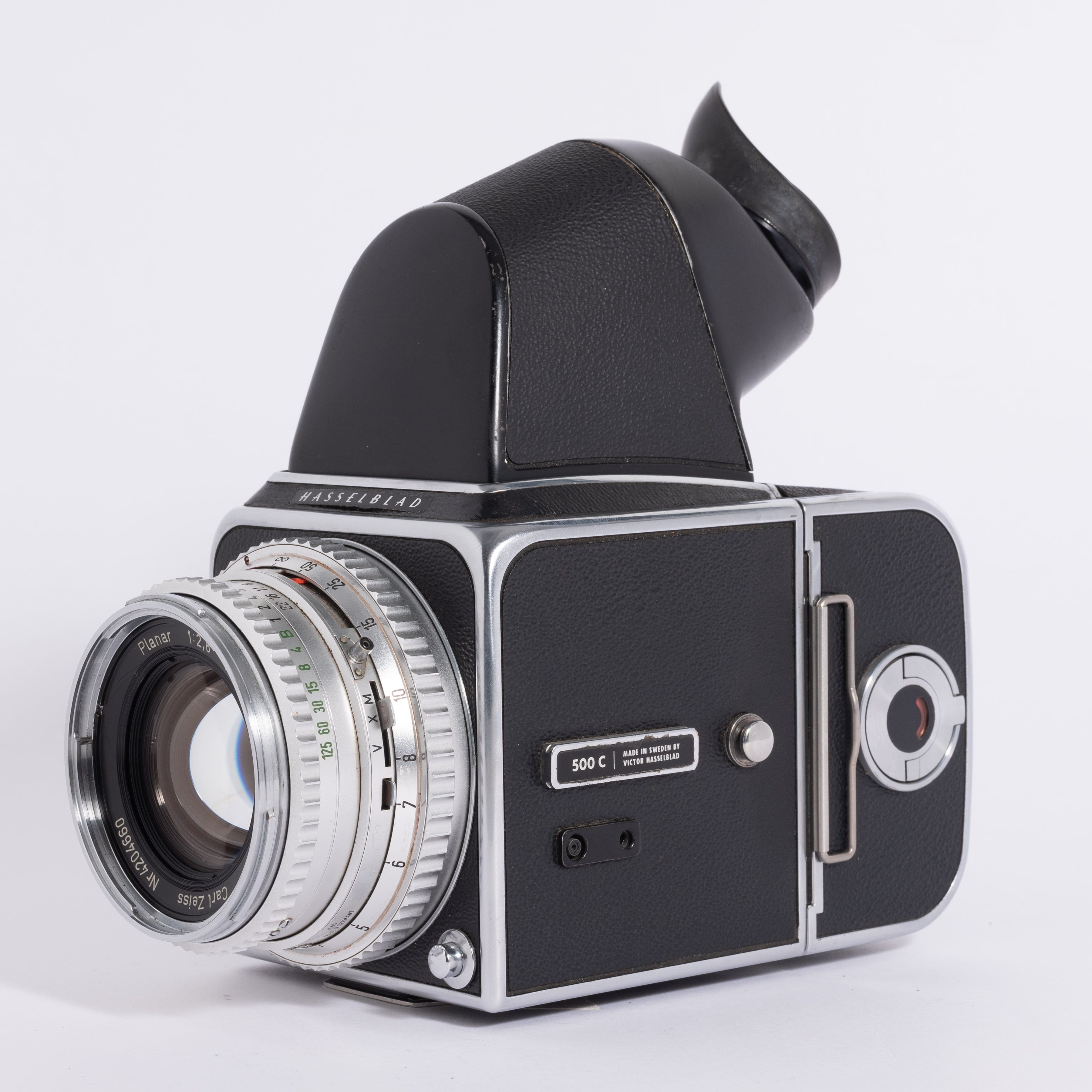 Hasselblad 500C with Zeiss Planar T* 80mm f/2.8 and Prism Finder – Film  Supply Club