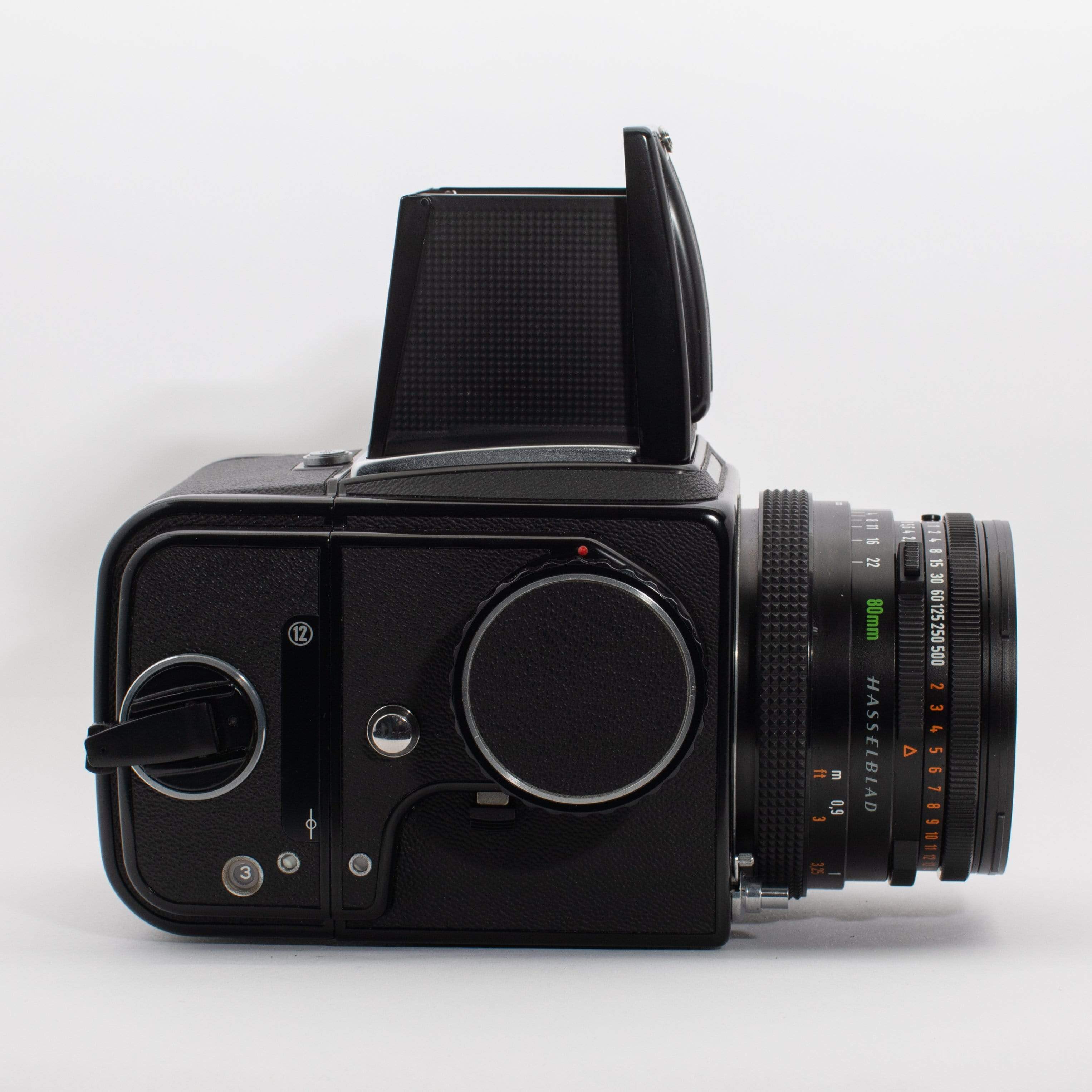 Hasselblad 500 C/M Black with Zeiss Planar T* 80mm f/2.8 Lens 