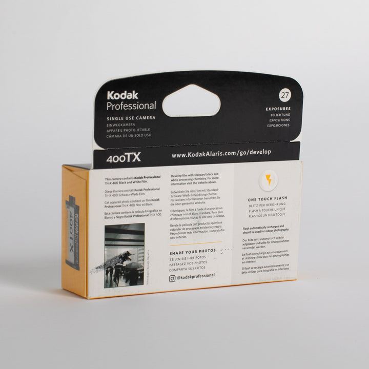 Kodak Professional Tri-x 400 35mm One-Time-Use Camera (B&W, ISO-400, 27 Exp.)